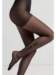 Колготки с тату-рисунком conte femme nero, , 2, CONTE ELEGANT, - 2