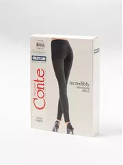 Джеггинсы женские с высокой посадкой goldy line (new) black, , 170-102/L, CONTE ELEGANT, - 1