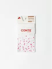 Носки с рисунком «сердечки» fantasy 70 den 148 mix, , 36-39 (23-25), CONTE ELEGANT, - 4