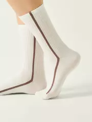 Удлиненные женские носки conte active 965 молочный, , 36-38 (23-25), CONTE ELEGANT, - 2