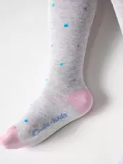 Колготки в цветной горошек tip-top 711 светло-серый, , 92-98 (14), CONTE-KIDS, - 4