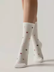 Удлиненные женские носки conte active 966 молочный, , 39-41 (25-27), CONTE ELEGANT, - 1