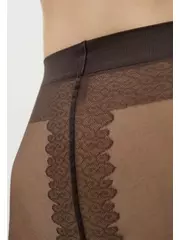 Фантазийные колготки с рисунком "сердечки" bonheur grafit, , 3, CONTE ELEGANT, - 4