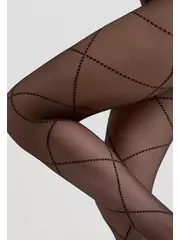 Колготки с имитацией шнуровки conte galerie grafit, , 3, CONTE ELEGANT, - 4