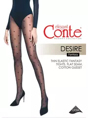 Колготки в горошек conte desire grafit, , 3, CONTE ELEGANT, - 2