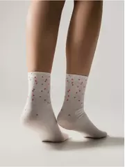 Носки с рисунком «сердечки» fantasy 70 den 148 mix, , 36-39 (23-25), CONTE ELEGANT, - 2