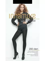 Колготки innamore viscosa 200 nero, , 3, INNAMORE, - 1