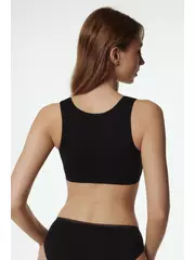 Бюстье женское из хлопка lbe 2018.1 basic collection black, , 170-92/M, CONTE ELEGANT, - 2