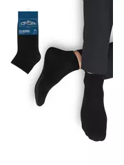 Короткие мужские носки omsa classic 201 nero, , 45-47 (29-31), OMSA, - 1