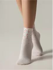 Носки с рисунком «сердечки» fantasy 70 den 148 mix, , 36-39 (23-25), CONTE ELEGANT, - 1