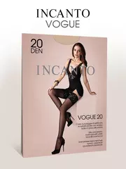 Чулки с широкой кружевной резинкой incanto vogue 20 melon, , 2, INCANTO, - 2