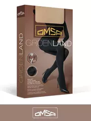 Cуперплотные теплые колготки с флисом omsa groenland beige naturel, , 2, OMSA, - 2