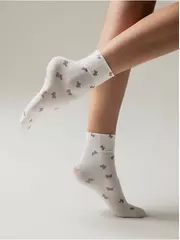 Носки женские с рисунком «бантики» fantasy 939 mix, , 36-39 (23-25), CONTE ELEGANT, - 2