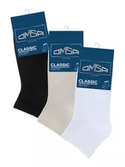 Короткие мужские носки omsa classic 201 grigio chiaro, , 45-47 (29-31), OMSA, - 2