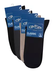 Носки мужские из бамбука omsa classic 205 blu, , 45-47 (29-31), OMSA, - 2