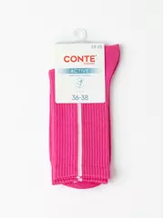 Удлиненные женские носки conte active 965 розовый, , 39-41 (25-27), CONTE ELEGANT, - 4