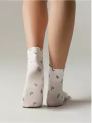 Носки женские с рисунком «бантики» fantasy 939 mix, , 36-39 (23-25), CONTE ELEGANT, - 3