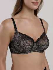 Бюстгальтер с мягкой чашкой conte flora rb6234 черный, , 75G, CONTE ELEGANT, - 1