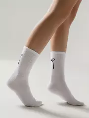 Удлиненные женские хлопковые носки conte active 1102 белый, , 36-39 (23-25), CONTE ELEGANT, - 3