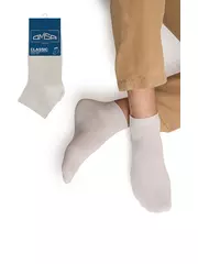 Короткие мужские носки omsa classic 201 grigio chiaro, , 45-47 (29-31), OMSA, - 1