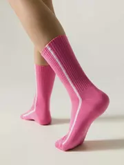 Удлиненные женские носки conte active 965 розовый, , 39-41 (25-27), CONTE ELEGANT, - 3