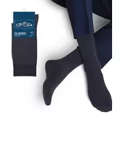 Мужские классические носки omsa classic 204 grigio scuro, , 39-41 (25-27), OMSA, - 1