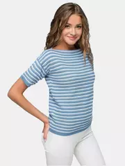 Джемпер женский conte вязаный ldk 021 голубой, , 170,176-84, CONTE ELEGANT, - 1