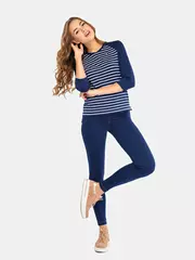 Джемпер женский conte ld 627 синий-белый, , 170,176-88, CONTE ELEGANT, - 3