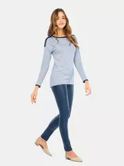 Джемпер женский conte ld 670 белый-синий, , 158,164-88, CONTE ELEGANT, - 3