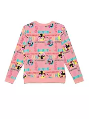 Хлопковый женский свитшот с ярким принтом и надписями ©disney ld 951 pink fun, , 170-92, CONTE ELEGANT, - 4