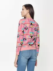 Хлопковый женский свитшот с ярким принтом и надписями ©disney ld 951 pink fun, , 170-92, CONTE ELEGANT, - 2