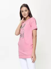 Хлопковая женская туника с мерцающим рисунком ©disney 953 camelia rose, , 170-96-102, CONTE ELEGANT, - 2