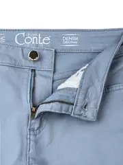 Классические женские прямые джинсы с эффектом "мгновенная коррекция живота" con-43g серый, , 164-106/XL, CONTE ELEGANT, - 6