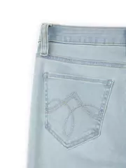 Ультракомфортные женские прямые джинсы с высокой посадкой con-45 голубой, , 170-90/XS, CONTE ELEGANT, - 6