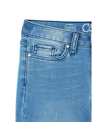 Ультракомфортные женские прямые джинсы с высокой посадкой con-47 темно-синий, , 170-90/XS, CONTE ELEGANT, - 5