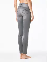 Ультракомфортные женские джинсы skinny c высокой посадкой con-49 серый, , 170-90/XS, CONTE ELEGANT, - 2
