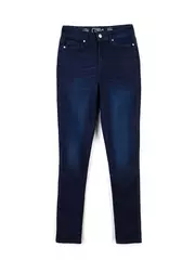 Ультракомфортные женские джинсы skinny с высокой посадкой con-82 темно-синий, , 164-90/XS, CONTE ELEGANT, - 3