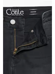 Моделирующие женские джинсы из премиального денима "velvet touch" con-97 черный, , 170-90/XS, CONTE ELEGANT, - 6