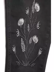 Моделирующие женские джинсы из премиального денима с вышивкой con-100 черный, , 170-94/S, CONTE ELEGANT, - 6