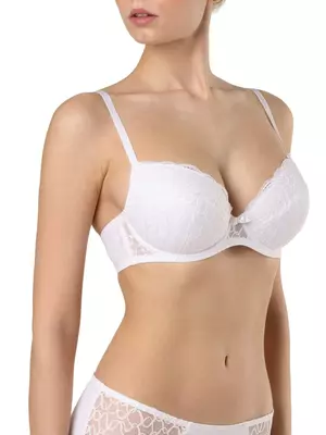 Бюстгальтер с эффектом push-up voile rb2081 белый, , 80D, CONTE ELEGANT, - 1