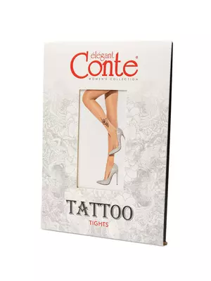 Женские фантазийные колготки tattoo с рисунком garden 005 bronz, , 3, CONTE ELEGANT, - 1