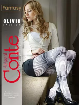 Фантазийные колготки conte olivia, , 2, CONTE ELEGANT, - 1