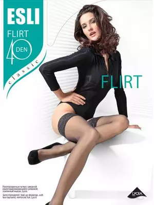 Чулки женские esli flirt 40, , 23-25 (1/2), ESLI, - 1