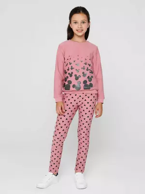 Термолеггинсы для девочек с рисунками mickey style ©disney dusty rose, , 98,104-52, CONTE ELEGANT, - 1