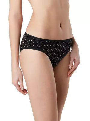 Трусы женские "bikini" lb 2001.3 (в коробке) black-beige, , 102/L, CONTE ELEGANT, - 1