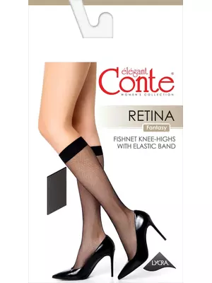 Гольфы женские в мелкую сеточку conte retina natural, , 36-39, CONTE ELEGANT, - 1