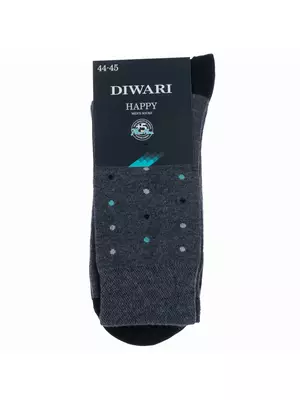 Носки мужские diwari happy 035 темно-серый-салатовый, , 40-41 (25), DIWARI, - 1