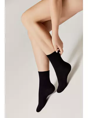 Классические женские носки из хлопка 3dsocks 000 черный, , 36-38 (23-25), CONTE ELEGANT, - 1