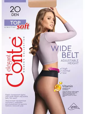 Колготки женские conte top soft 20 den natural, , 2, CONTE ELEGANT, - 1