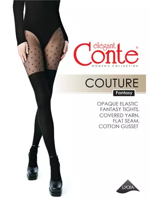 Колготки женские couture nero, , 2, CONTE ELEGANT, - 1